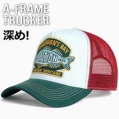 【深め/美シルエット】メッシュキャップ キャップ 帽子 メンズ レディース 野球帽 A-Frame Trucker アメカジ 刺繍 7986675 (G)