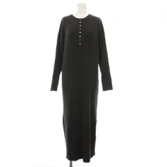 スピック&スパン Spick&Span 24AW ヘンリーネックリブニットワンピース ロング 長袖 グレー 24040200557030 /YM
