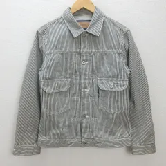 Q■モンキータイム/MONKEY TIME ヒッコリーストライプ デニムジャケット/Gジャン【 M 】MENS/63【中古】