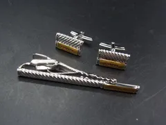 LANVIN ランバン ネクタイピン カフスボタン カフリンクス 2点セット 紳士 メンズ シルバー系×ゴールド系 DG7162 冠婚葬祭 結婚式 葬式