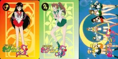 ux37  セーラームーン カード 森永 まとめ 水野亜美　火野レイ　木野まこと　夢占い　夢うらない モリナガ morinaga