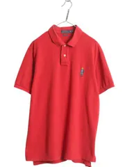 【お得なクーポン配布中!】 ポロベア ポロ ラルフローレン 鹿の子 半袖 ポロシャツ メンズ XXL オールド キャラクター 半袖シャツ 大きいサイズ ワンポイント 細身 赤