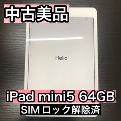 【美品】iPadmini5 64GB シルバー SIMロック解除済