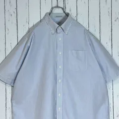 L.L.Bean エルエルビーン XL 厚手 ポケット ストライプ オックスフォード 半袖 ボタンダウンシャツ BDシャツ WRINKLE RESISTANT XL ホワイト ライトブルー 水色 白 メンズ 17-REG XL 20202963