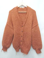 ◇ ⊇ apres jour mignon アプレジュールミニョン 長袖 ニット カーディガン サイズLL ブラウン レディース P  【1409090018312】