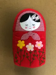 縦型ポーチ(パッチワークキルト・ファスナー開閉)