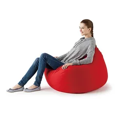 【 新品 未開封 】 MOGU ビーズソファ 三角フィットソファ レッド 未使用 送料無料のサムネイル