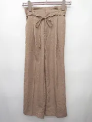 ◇ ⊂　◎ ViS ビス ハイウエスト ストレート　パンツ サイSS ブラウン レディース P  【1409250038389】