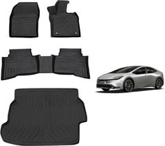 新型 プリウス 60系 専用 フロアマット+ラゲッジマット 専用設計 PRIUS 60 ZVW60 ZVW65 MXWH60 MXWH65 3D立体マット 防水 カーマット TPE材質 保護マット 耐汚れ 滑り防止 アクセサリー カスタム パーツ 4ｐセット