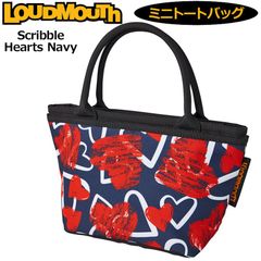 ラウドマウス ミニトートバッグ Scribble Hearts Navy スクリブルハーツネイビー LM-RP0008 772983(336) 新品【Loudmouth正規販売店】