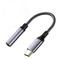 【迅速発送】USB Type-C 3.5mm 3極 4極 オーディオ 変換 アダプター ハイレゾ対応 DAC搭載 高耐久ケーブル 屈曲耐久ク イヤドホン ヘッドセット マイク 音量調整 Type-C機器に適用 シスマートフォン タブレット 対応 グレー （12