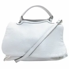 デプレ DES PRES トゥモローランド レザー 2WAY ショルダーバッグ ハンドバッグ シルバー金具 青 ブルー IBO52 のサムネイル