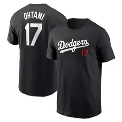 Tシャツ ドジャース大谷翔平 サポートTシャツ 17番シャツ メンズ アメリカンスタイル 野球ファッション 練習着兼用 ブラック3