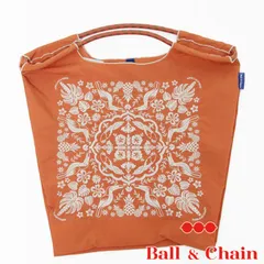 【正規品】 ボールアンドチェーン (ハワイアンバンダナ/オレンジ) Mサイズ  トートバッグ