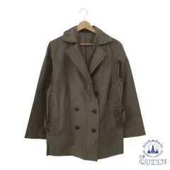 【訳アリ】 HIROKO KOSHINO ヒロココシノ ジャケット トレンチコート ダブル シンプル 薄手 レディース グレー 11 シルク 日本製901-5679 送料無料 古着