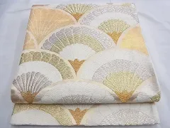 袋帯】朱色亀甲に宝相華模様の帯 | ひふみ屋