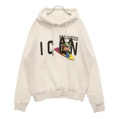 DSQUARED2 (ディースクエアード) 23SS ICON ロゴ スウェットパーカー フーディ S79GU0095 ホワイト