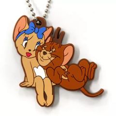 【中古】キーホルダー ジェリー＆チェリー ラバーチャーム 「一番くじ トムとジェリー～always together morning till night～」 F賞
