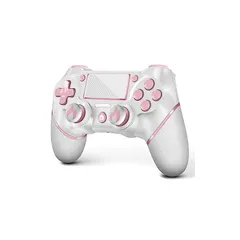 AceGamer ps4コントローラー 可愛い Turbo連射機能 二重振動 6軸ジャイロセンサー搭載 タッチパッド付き リセット機能あり Bluetooth 無線接続 持ちやすい 握り心地 ワイヤレスコントローラー PS4/PS4 Pro/Slimに対応 ピ