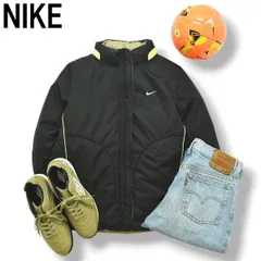 【2way！】 ナイキ NIKE リバーシブル ダウン ジャケット スウッシュ ロゴ M ブラック x ベージュ レディース ♪