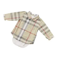 BURBERRY バーバリーベビー服 長袖ロンパース [B97318]