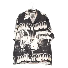 WACKO MARIA ワコマリア 23SS HOLLYWOOD CHAINSAW HOOKERS S/S HAWAIIAN SHIRT TYPE-1 女切り裂き狂団 チェーンソークィーン ハワイアン総柄半袖シャツ HCH-WM-HI01 ブラック