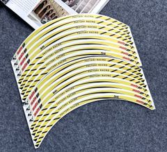 ★アウトレット★新品 MotoGP 17インチ 汎用 レーシング ホイールリムステッカー 前輪後輪セット 反射ステッカー リムストライプ アクセサリー