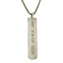 TIFFANY&Co. ネックレス ナロー 1837 バータグ SV925 シルバー