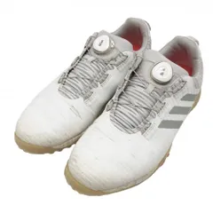 ★SALE価格★アディダス ゴルフシューズ 白×グレー FV2522 コードカオス22 ボア スパイクレス メンズ 27.0 ゴルフウェア adidas