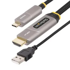 【新品・3営業日で発送】STARTECH.COM USB-C - HDMI 2.0変換ケーブル／光ファイバー／15m／4K60Hz／DP Alt(146B-USBC-HDMI4K-AOC)