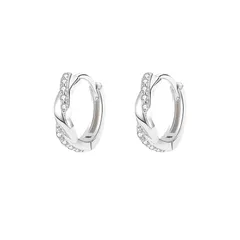 Shandtsuki リングピアス レディースピアス フープ 揺れるピアス ジルコニア ドロップピアス シンプル オフェンスピアス ビジネスピアス アレルギー対応