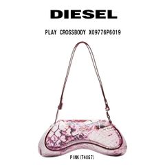 DIESEL(ディーゼル)ショルダーバッグ コンパクト クロスボディー ハンドバッグ ロゴ ピンク グラフィック レディース カバン 女性用 PLAY CROSSBODY X09776P6019