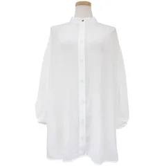 美品 theory luxe セオリーリュクス ブラウス チュニック ホワイト 白 38 M ロング 丈長め 長袖 シアー シースルー きれいめ オフィスカジュアル シンプル 日本製のサムネイル
