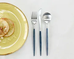 新品 クチポール ゴア ブルー デザート3点セット（デザートナイフ・デザートフォーク・デザートスプーン） Cutipol GOA 正規販売代理店 Cutipol ゴア ブラッシュド マット 