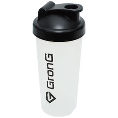 プロテインシェイカー 600ml シェイカー プロテイン シェーカー シェイカーボトル クリア×ブラック GronG（グロング）