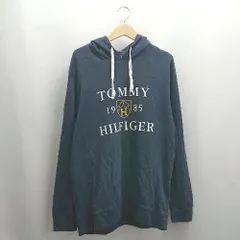 ◇ ⊇ TOMMY HILFIGER トミーヒルフィガー 長袖 パーカー サイズL ネイビー メンズ E  【1504240013015】