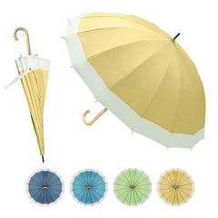Dlin 傘 レディース 長傘 おしゃれ 雨傘 大きい 60cm 軽量 16本骨 日傘兼用雨傘 撥水布地 自動開 ジャンプ傘 梅雨対応 風に強い 丈夫 可愛い 女性用 umbrella 1