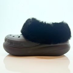 クロックス crocs furever crush ファーエバークラッシュ 厚底サンダル ブラック 208446-001 S-217