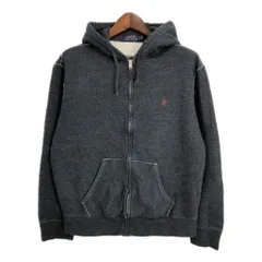 Polo by Ralph Lauren ポロ ラルフローレン スウェット フルジップ パーカー ワンポイントロゴ グレー (メンズ L) 中古 古着 T1250