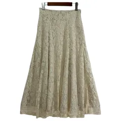 earth music&ecology アースミュージック＆エコロジー  レース ロングスカート sizeF/アイボリー