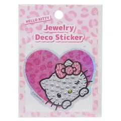 【メール便】ハローキティ ダイカットシール ジュエリーデコステッカー ギャルキティ ピンク サンリオ カミオジャパン デコレーション キャラクター グッズ 