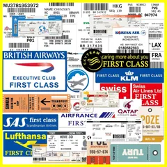 【新着商品】Chaojibao 30枚 航空チケットステッカーセット 航空会社 PVC 防水デカール ダイアリー 可愛い おしゃれ DIYステッカー、スーツケースステッカー スノーボード、スーツケース、ギター、車 バイク 、ヘルメット、パソコン 携帯ノート ス