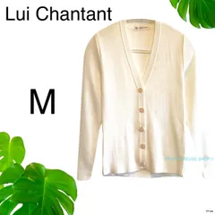 Lui Chantant ルイシャンタン カーディガン 長袖 シンプル スクエアボタン M ホワイト　送料無料　古着　レディースのサムネイル