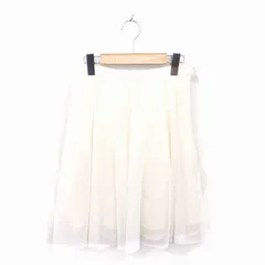 ジャスグリッティー JUSGLITTY フレア チュール スカート 刺繍 ひざ丈 サイドジップ 2 アイボリー /TT17