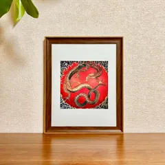新品☆額縁付アートポスター☆日本画☆侘び寂び☆雅☆風景画☆葛飾北斎☆Dragon☆3