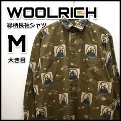 ウールリッチ 長袖シャツ 総柄 M 大き目 メンズ アニマルプリント 古着