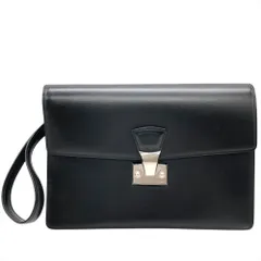 カルティエ Cartier パシャ セカンドバッグ レザー ブラック ユニセックス【中古】