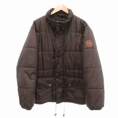 ハンティングワールド HUNTING WORLD 中綿ジャケット ブルゾン スタンドカラー ミドル丈 L 茶 ブラウン /TZのサムネイル