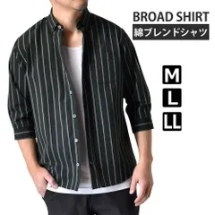7分袖シャツ 《3チャコールストライプ》 新品 未使用 メンズ ボタンダウン ハンパ袖 レギュラーシルエット シャツ ブロード【D3E】【メール便2】 ファッション