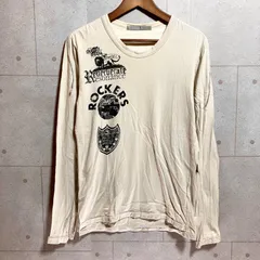 FranCisT_MOR.K.S. フランシストモークス カットソー ロングスリーブ Tシャツ ロンT プリント 長袖 トップス M グレー ベージュ メンズ SG241-11のサムネイル